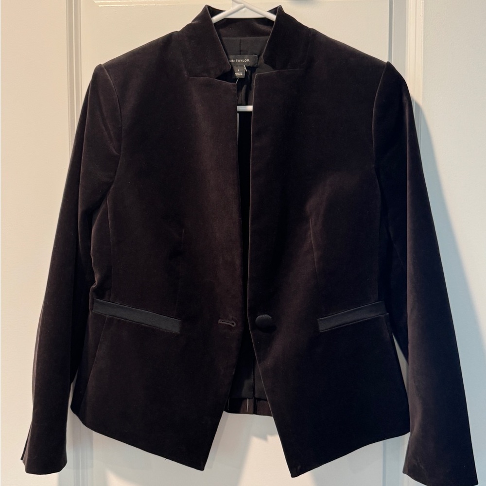 Ann Taylor Black Velvet Blazer